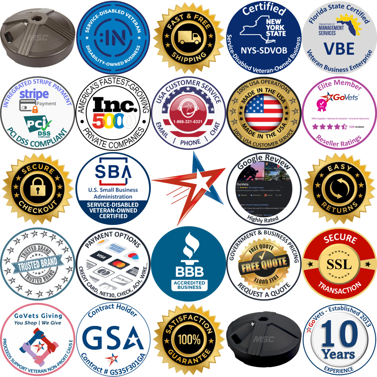 A selection of us Weight products on GoVets