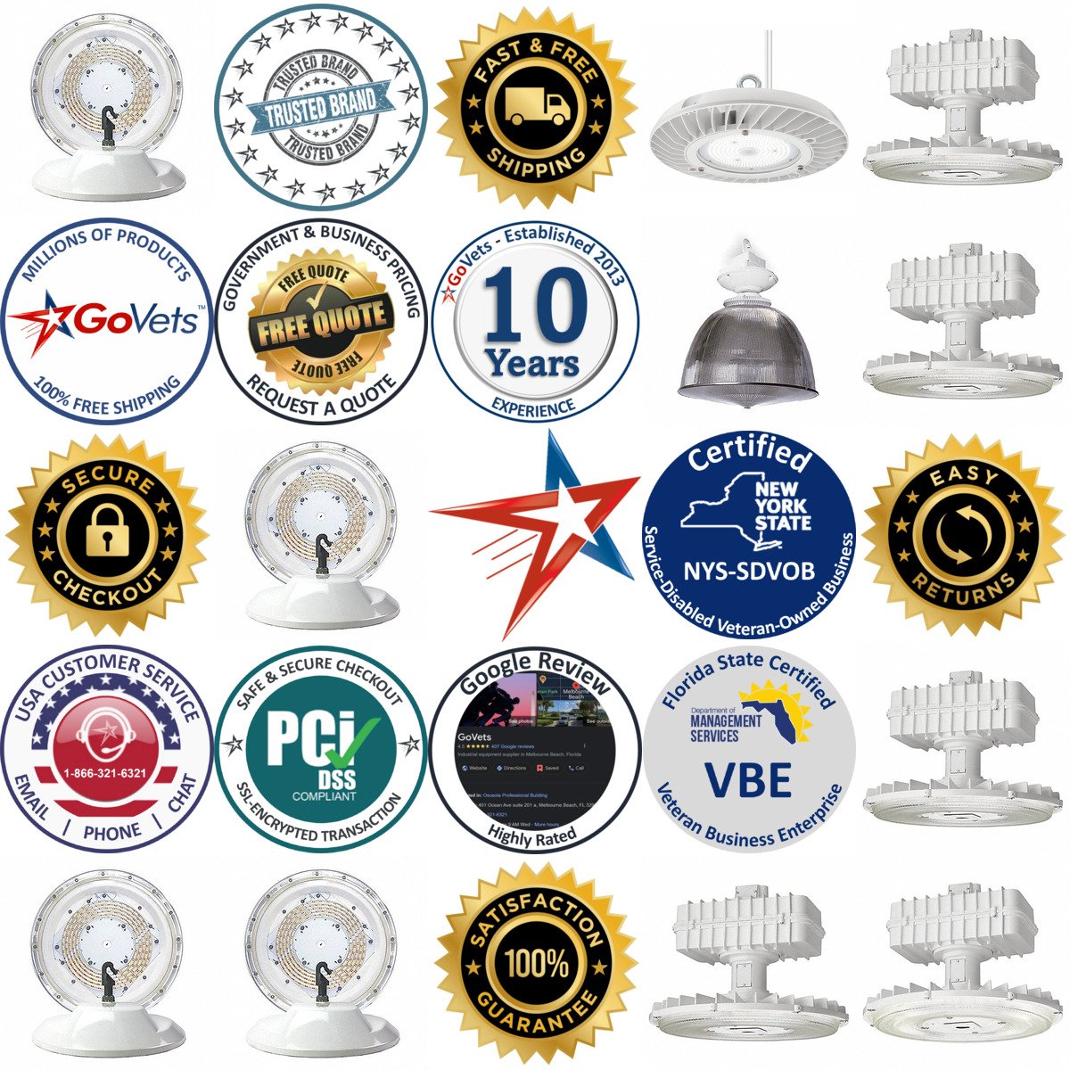 A selection of Circular Bay Lighting Fixtures products on GoVets