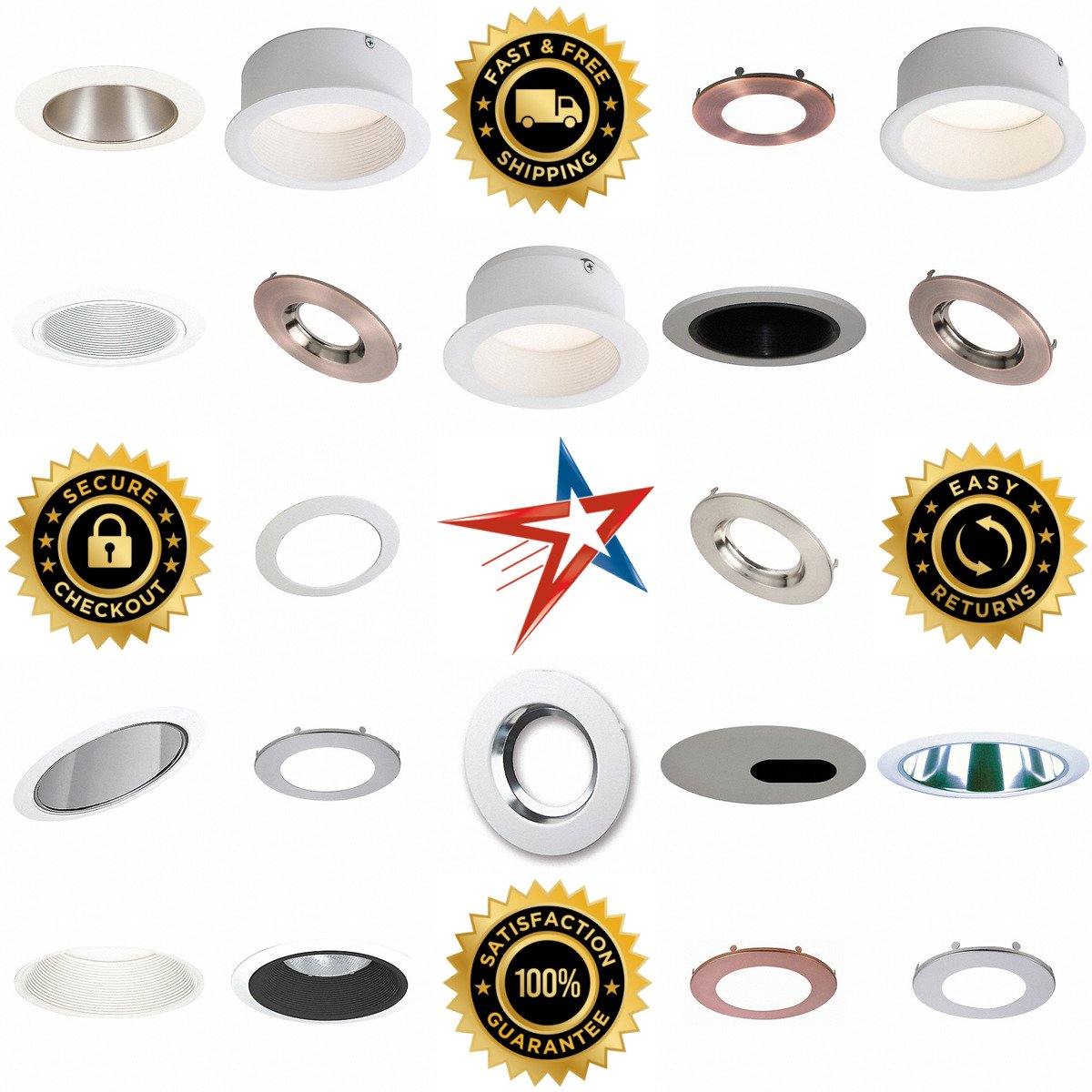 A selection of Recessed Down Light Trims products on GoVets