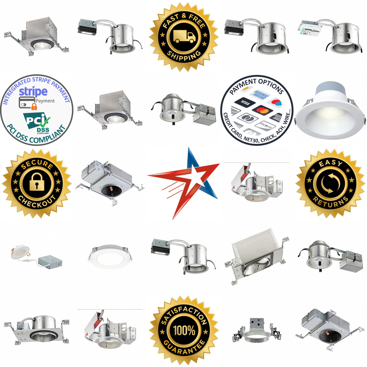 A selection of Recessed Down Lighting products on GoVets