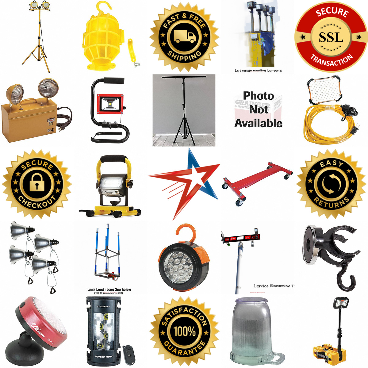 A selection of Job Site Lighting products on GoVets