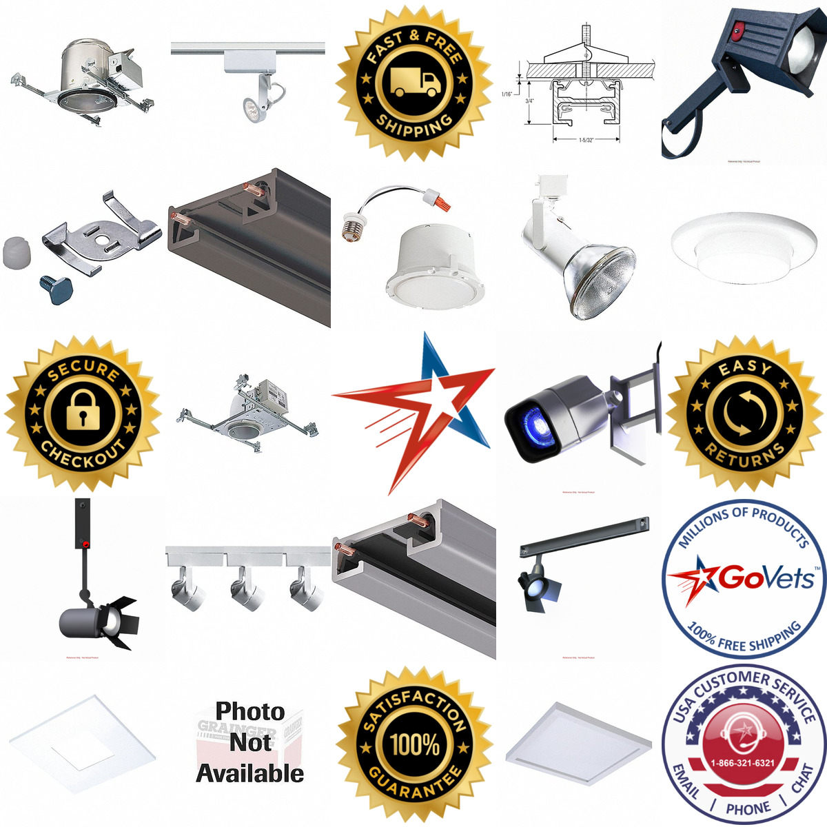 A selection of Track and Recessed Lighting Fixtures products on GoVets