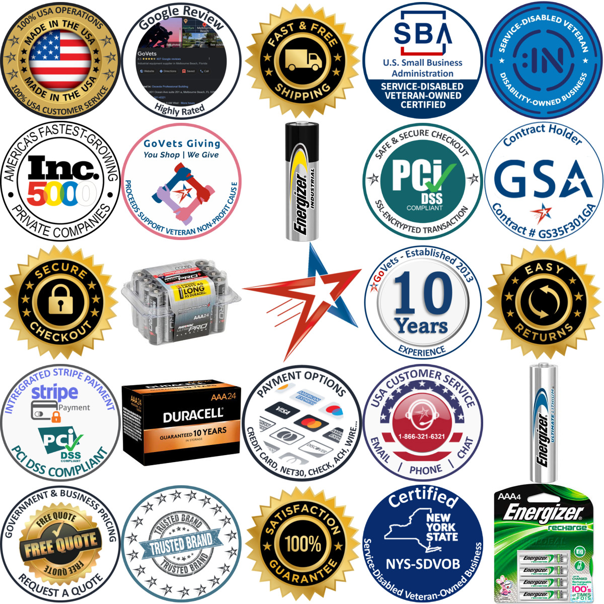 A selection of Aaa Batteries products on GoVets