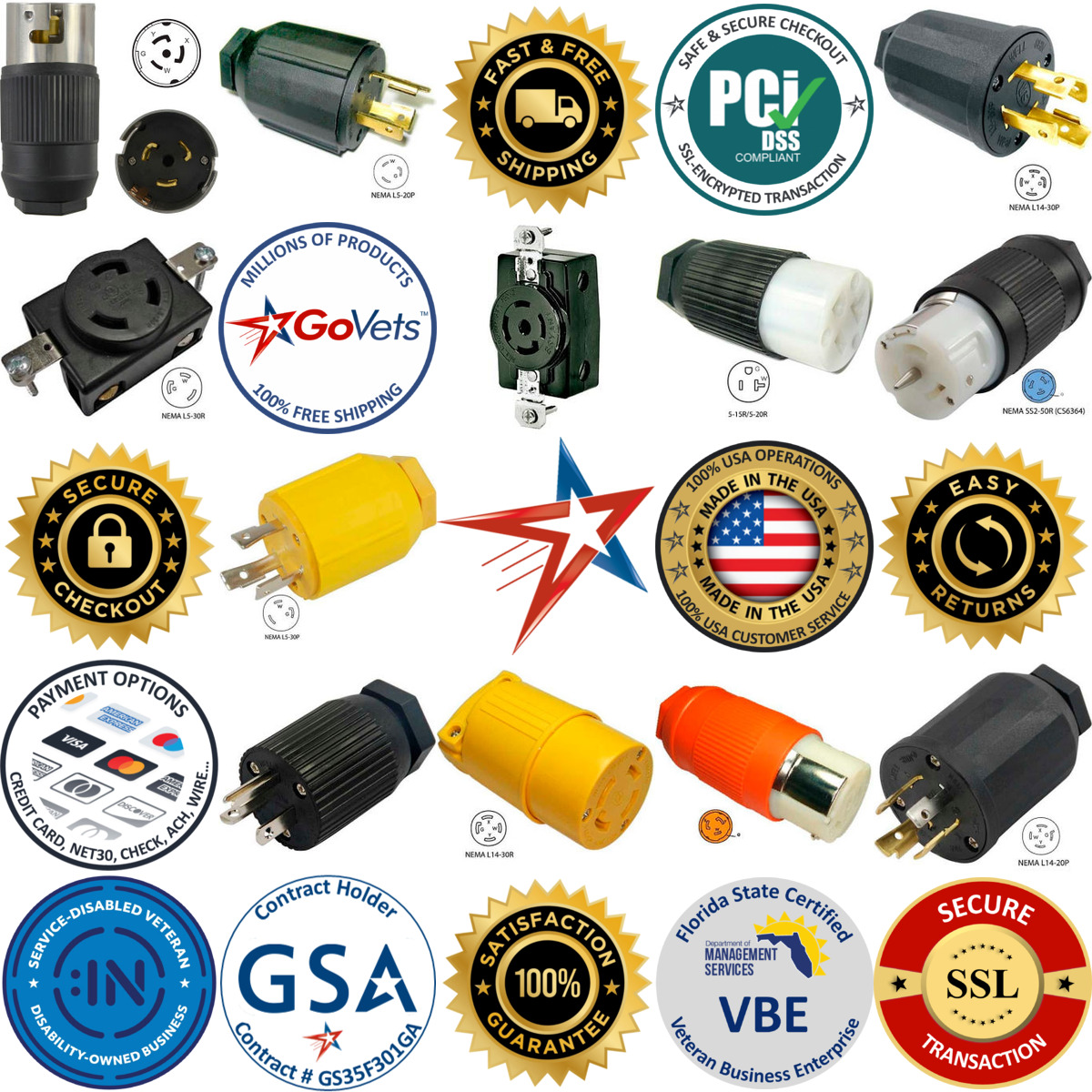 A selection of Locking Plugs and Receptacles products on GoVets