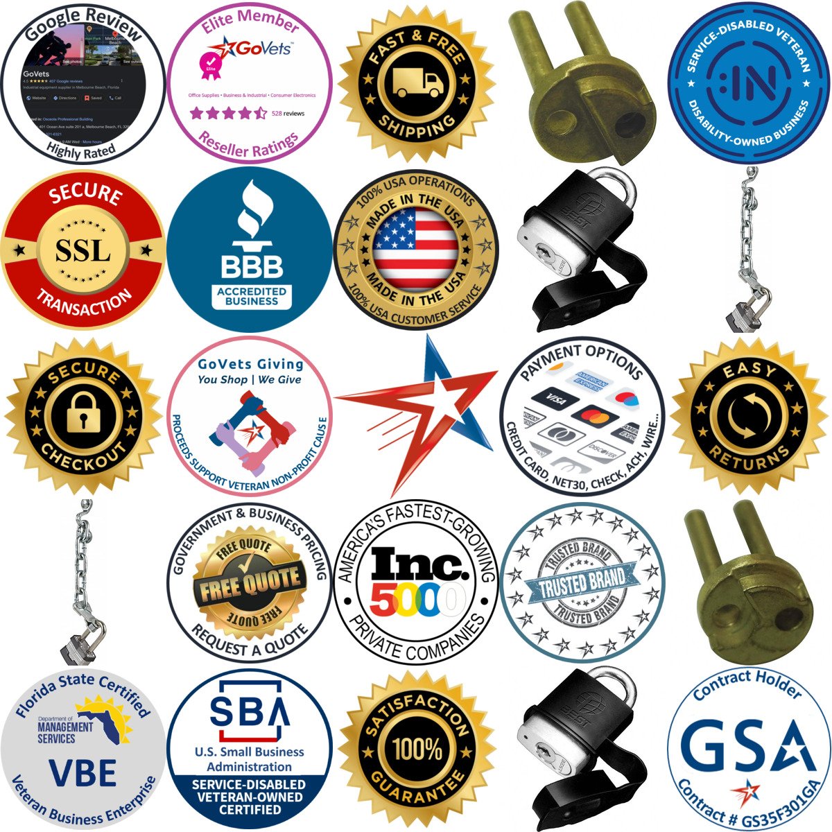 A selection of Combination and Padlock Accessories products on GoVets