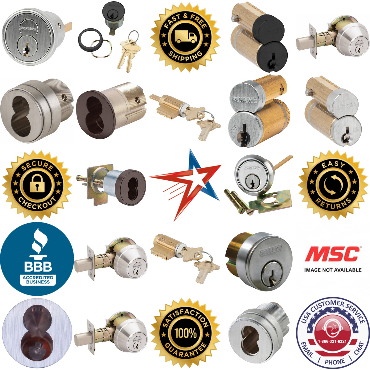 A selection of Schlage products on GoVets