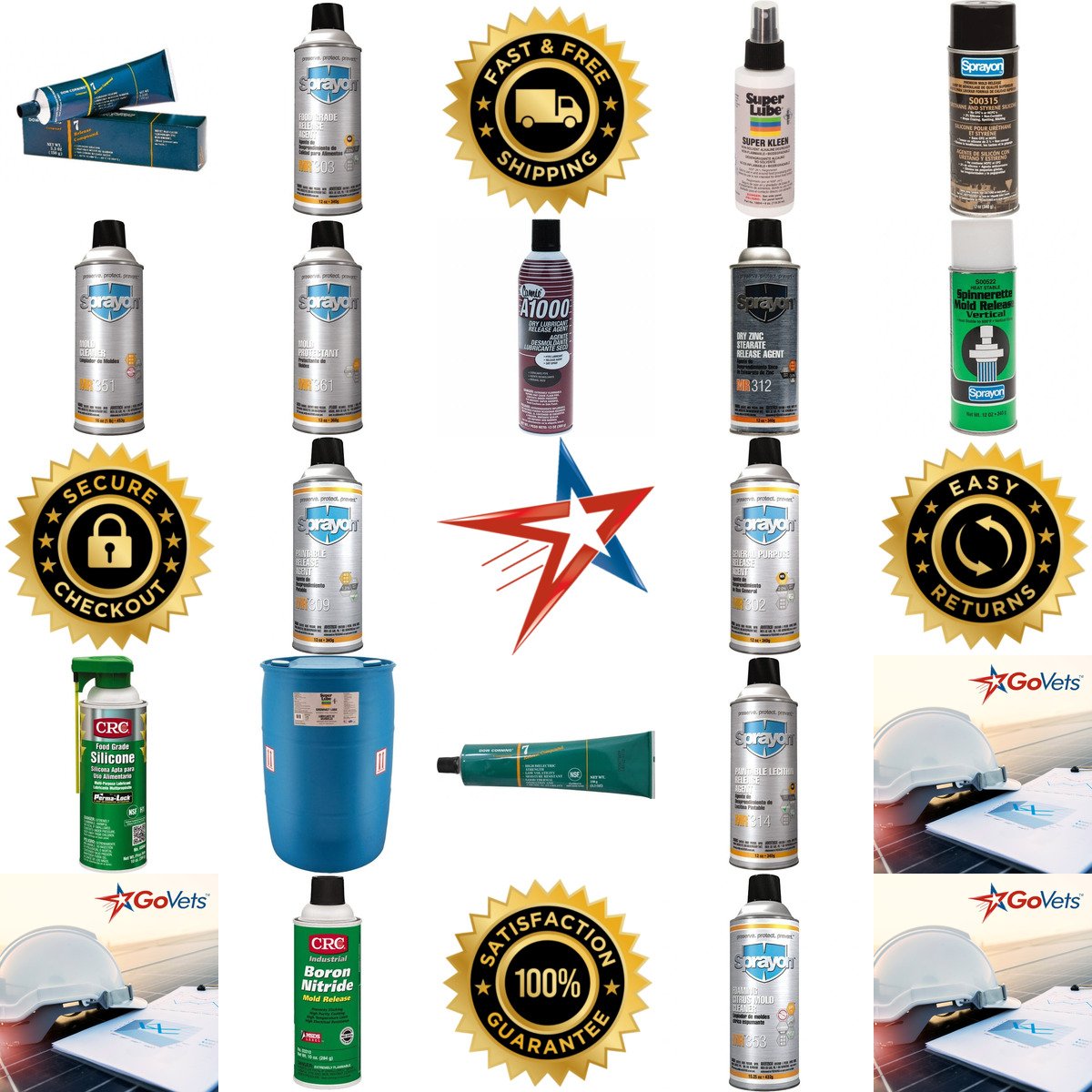 A selection of Mold Release Lubricants and Cleaners products on GoVets