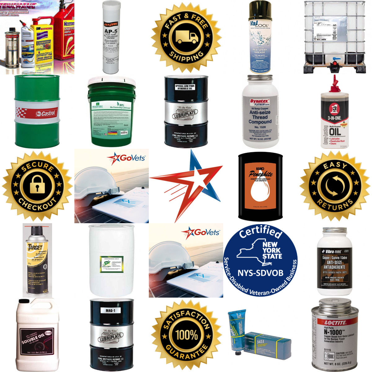 A selection of Lubricants products on GoVets