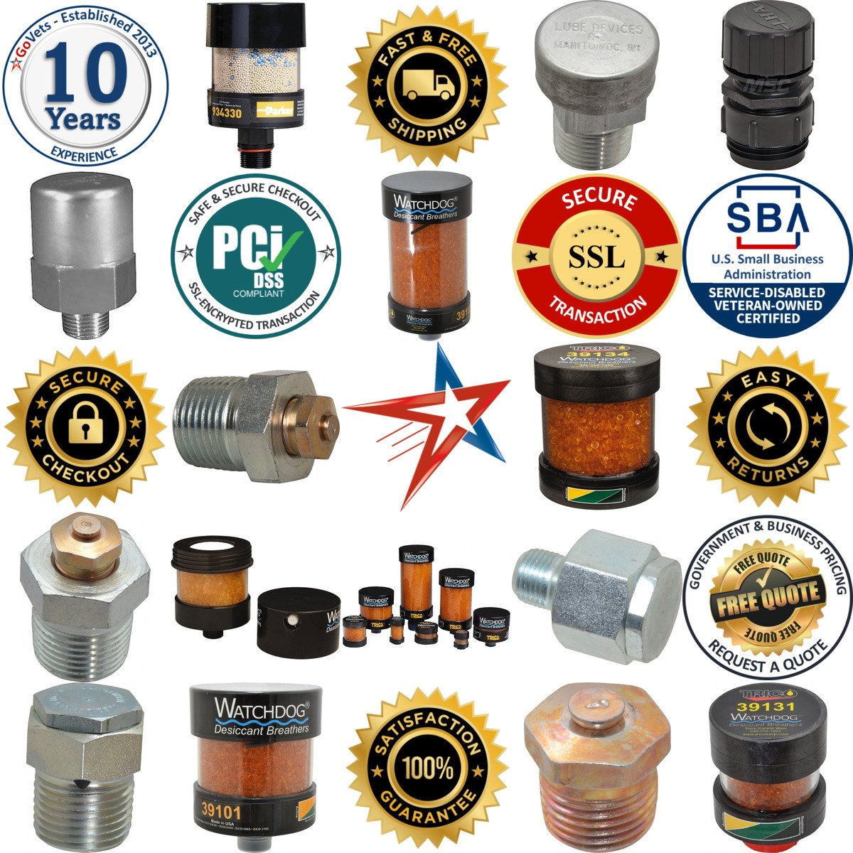 A selection of Lubrication Breathers and Vents products on GoVets