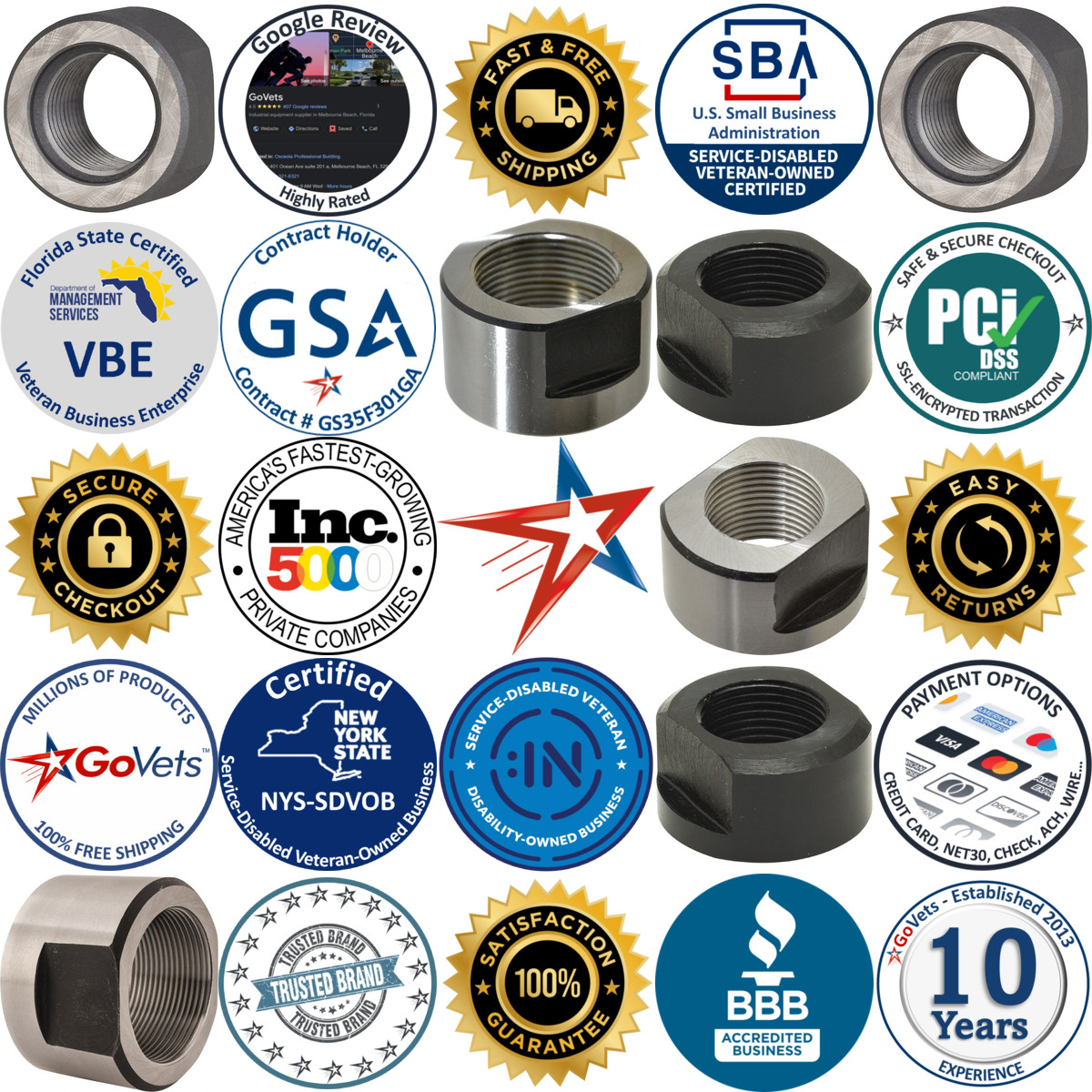 A selection of Machine Tool Arbor Nuts products on GoVets