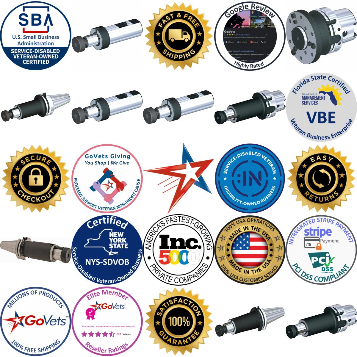 A selection of Kennametal products on GoVets