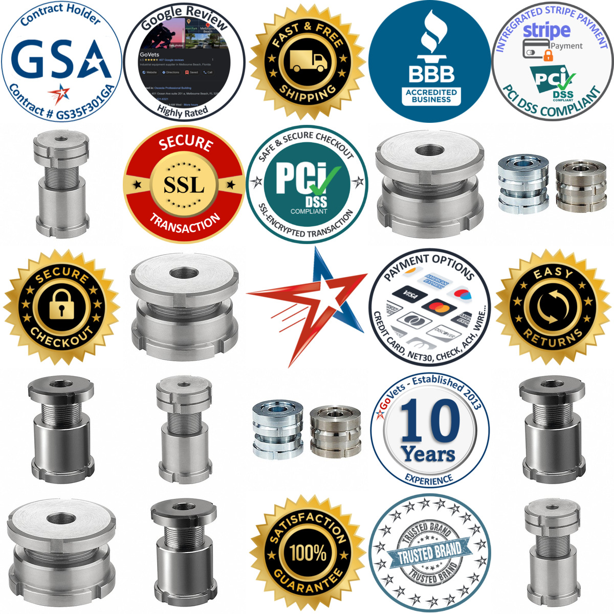 A selection of Machine Leveling Adjustment Bolts products on GoVets