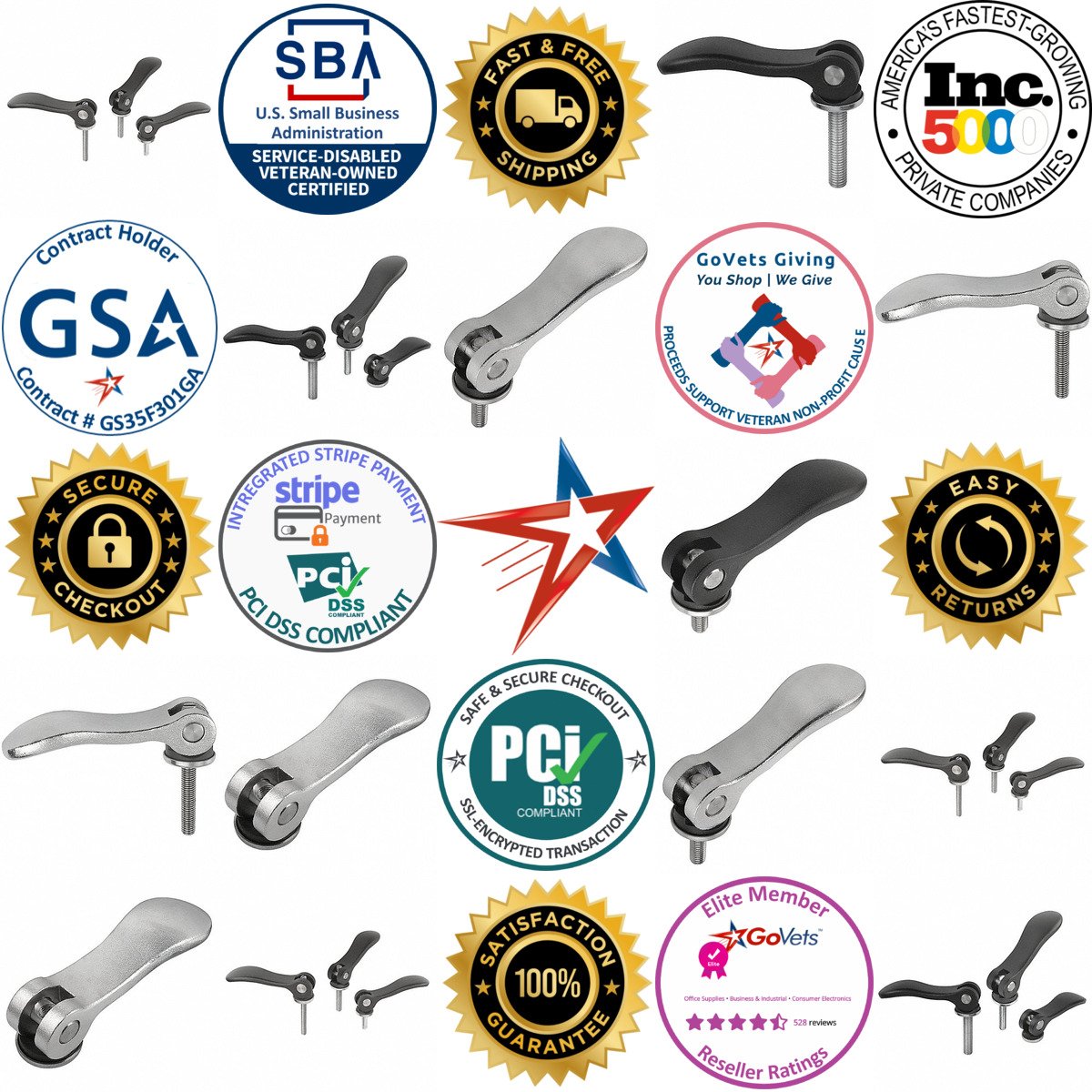 A selection of Cam Handles For Machines products on GoVets