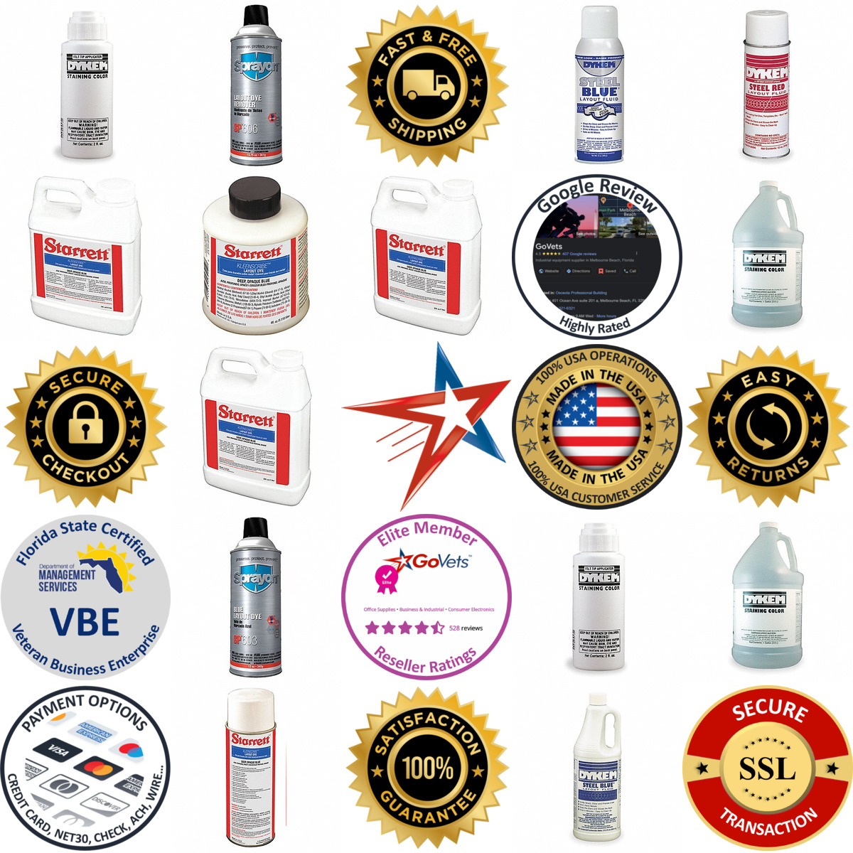 A selection of Machining Layout Fluids products on GoVets