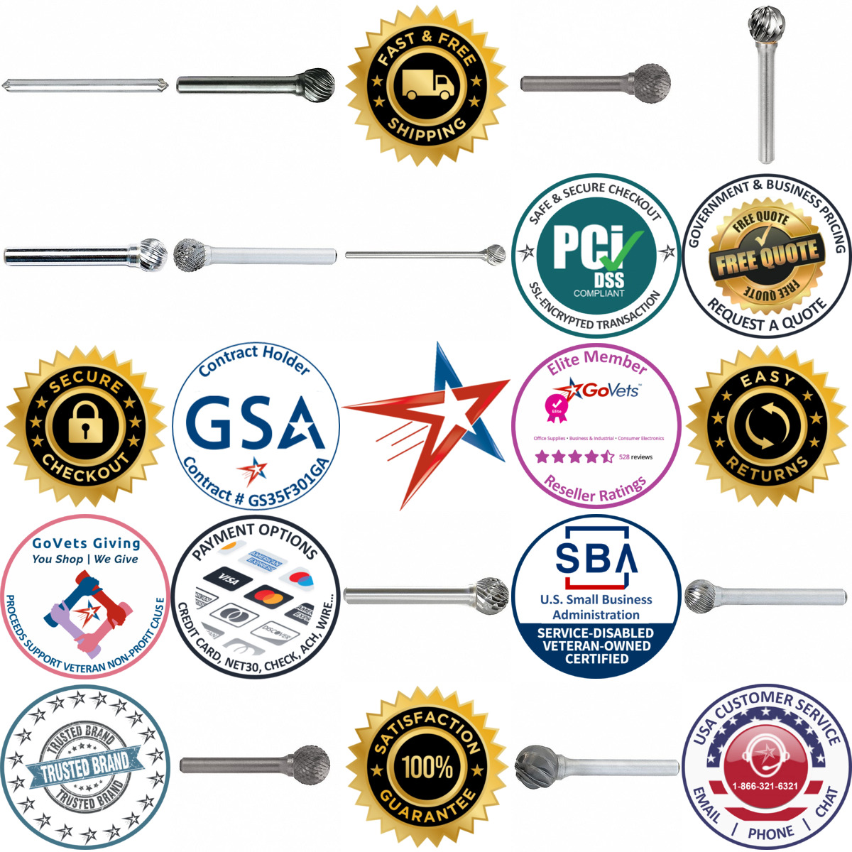 A selection of Ball Burs sd products on GoVets