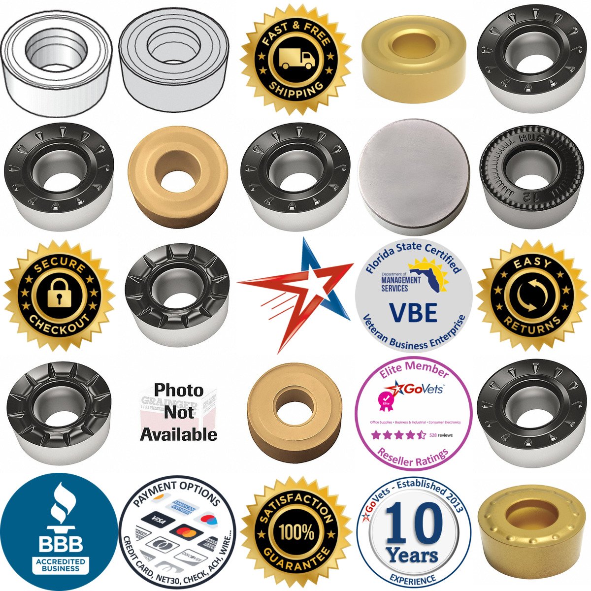 A selection of Round Turning Inserts products on GoVets