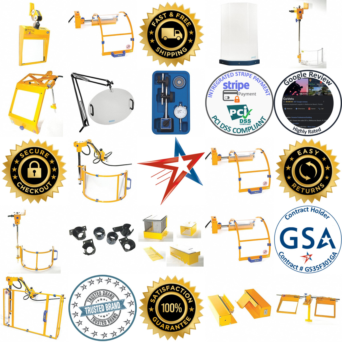 A selection of Machine Guards and Shields products on GoVets