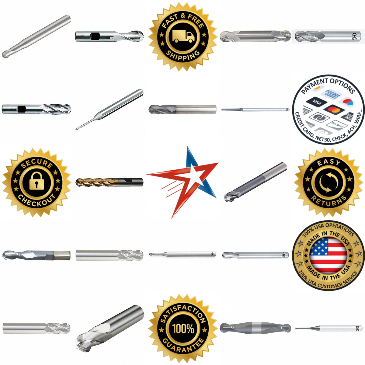 A selection of Ball End Mills products on GoVets