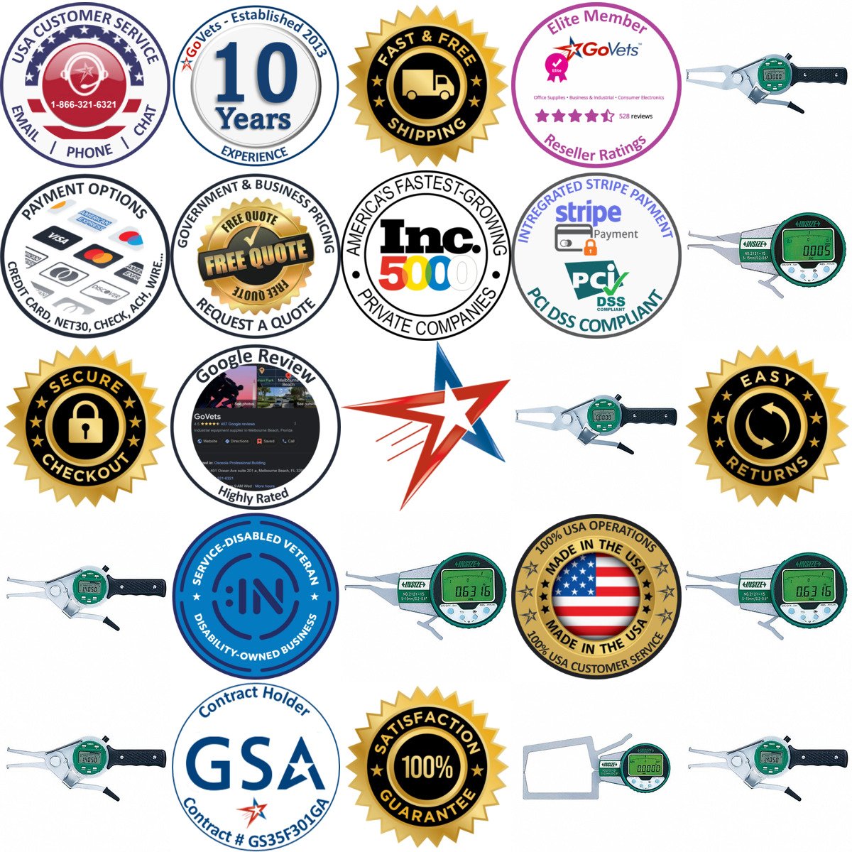 A selection of Digital Caliper Gauges products on GoVets