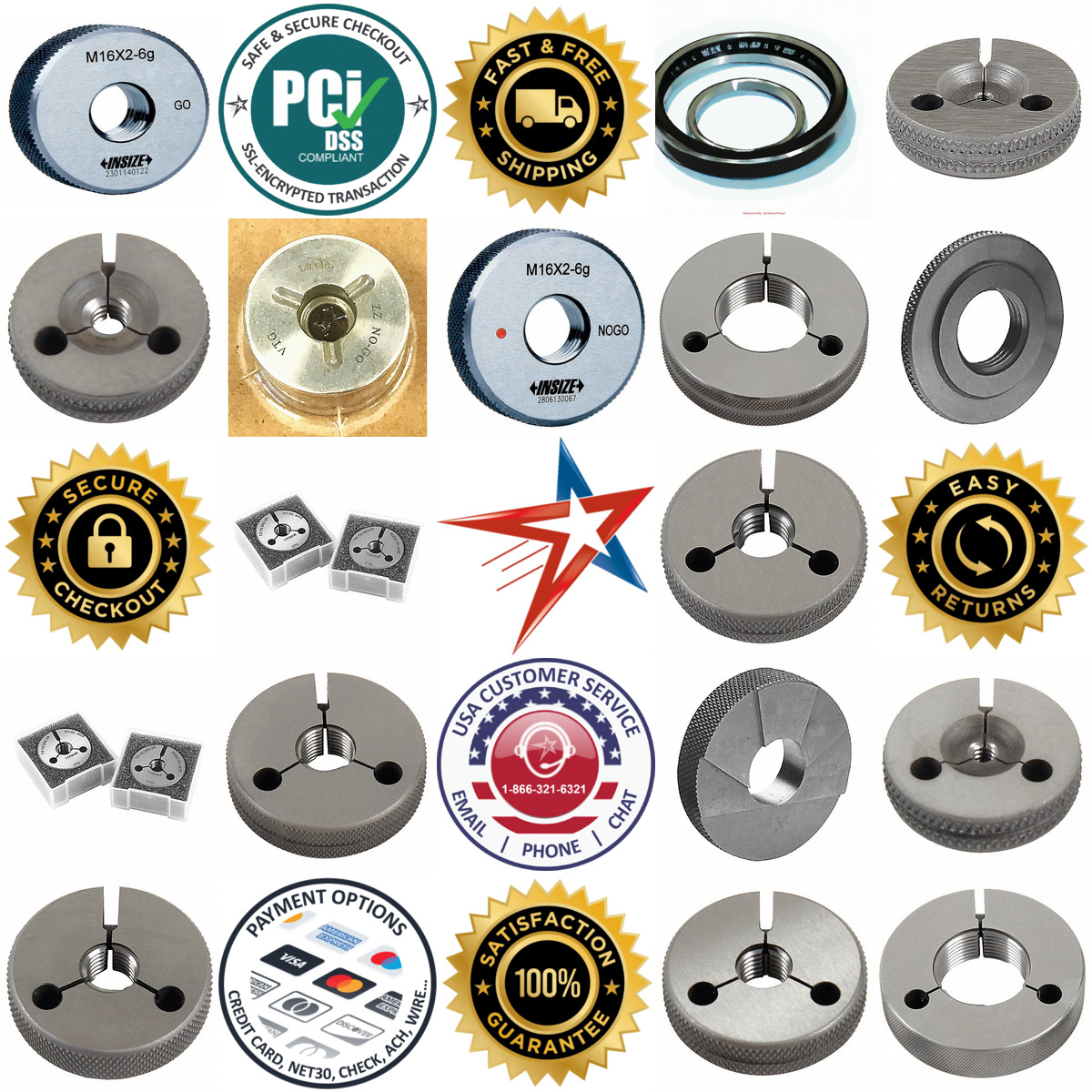 A selection of Threaded Ring Gauges products on GoVets