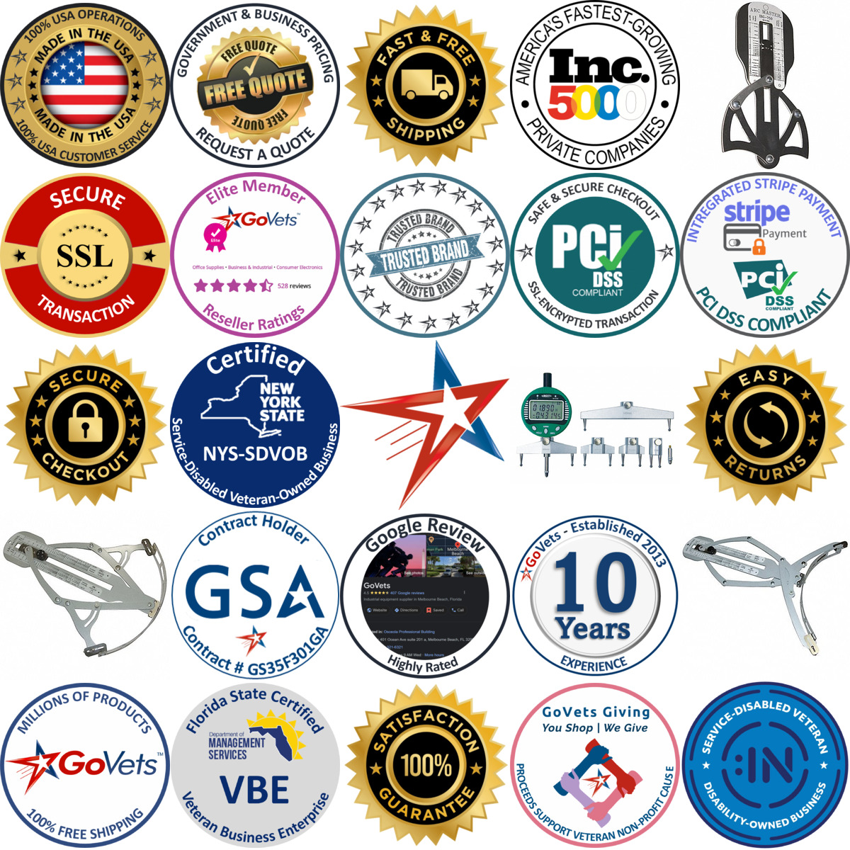 A selection of Variable Arc Radius Gauges products on GoVets