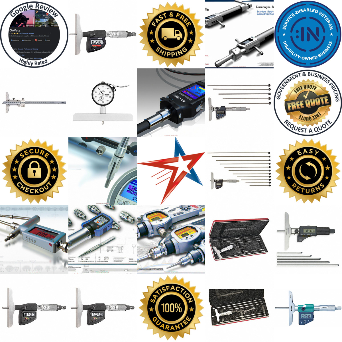 A selection of Digital Depth Micrometers products on GoVets