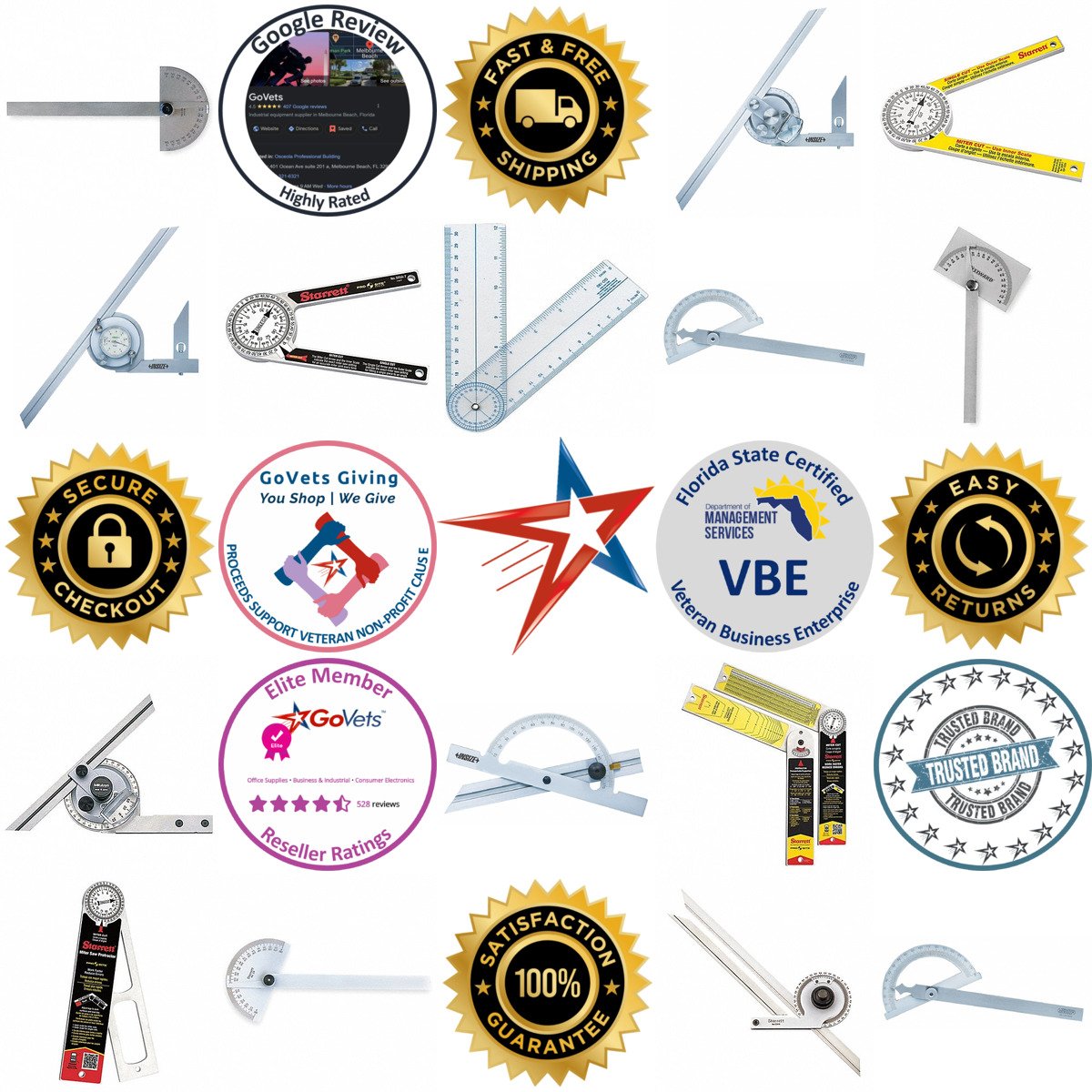 A selection of Manual and Miter Protractors products on GoVets