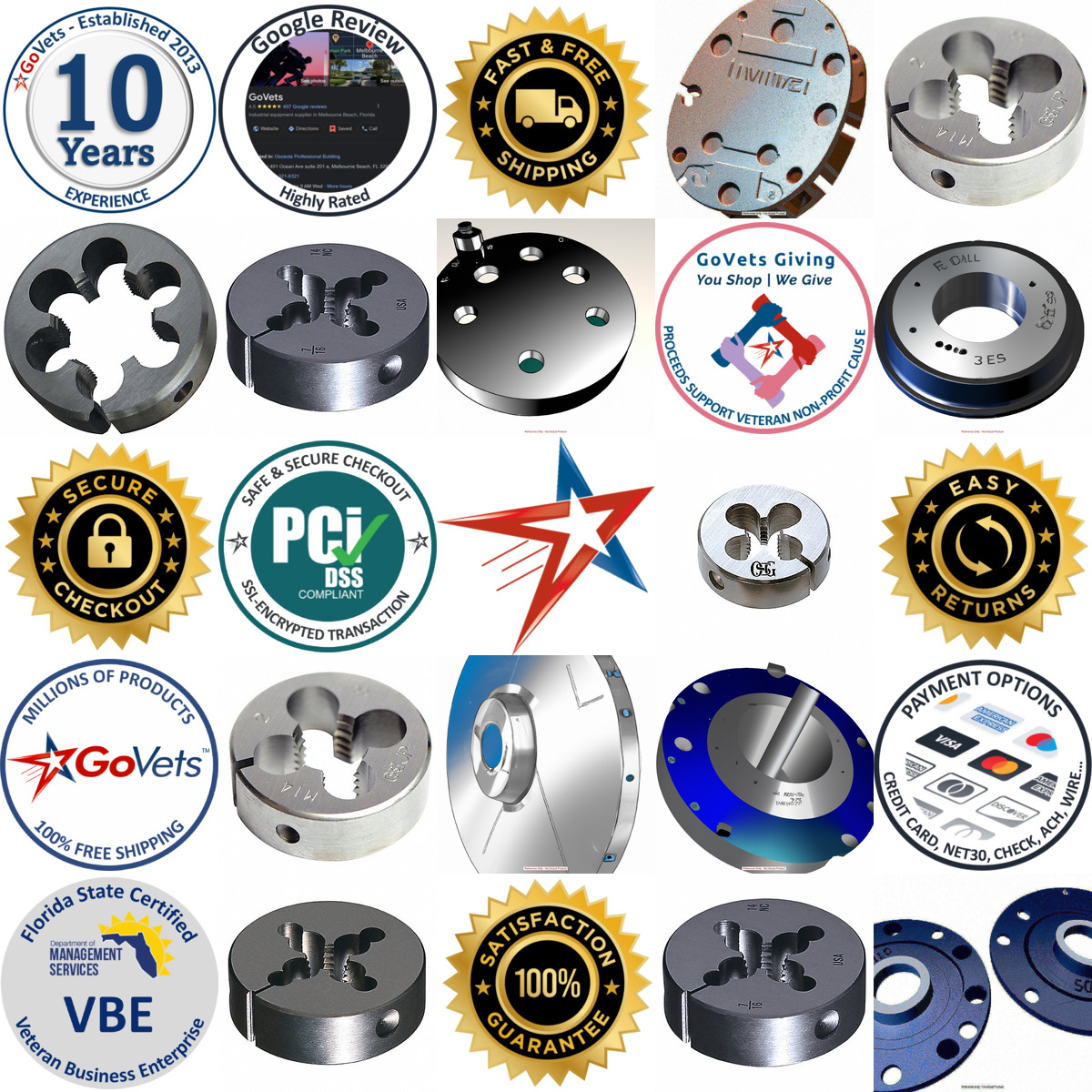 A selection of Round Dies products on GoVets