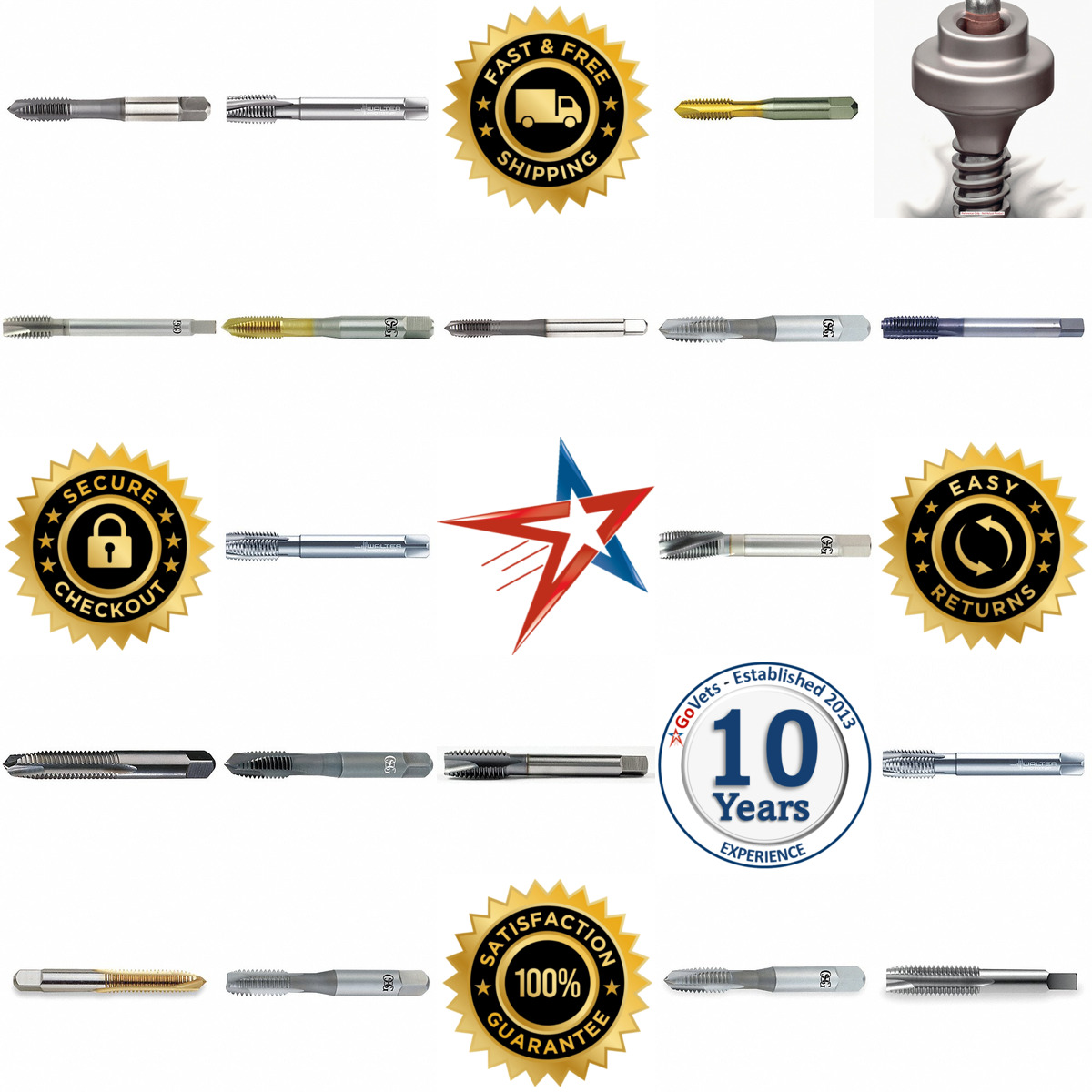 A selection of Spiral Point Taps products on GoVets