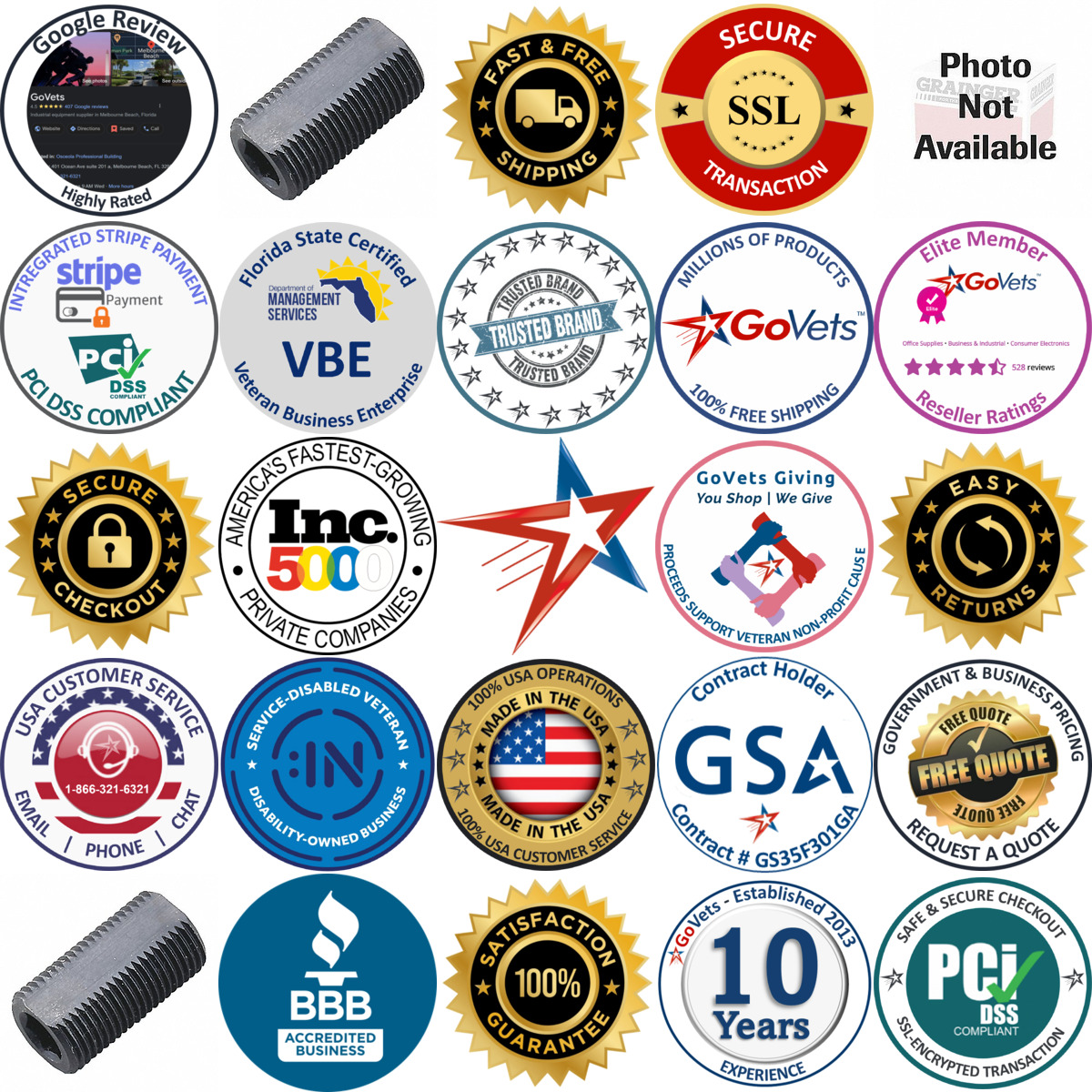 A selection of Collet Fasteners products on GoVets