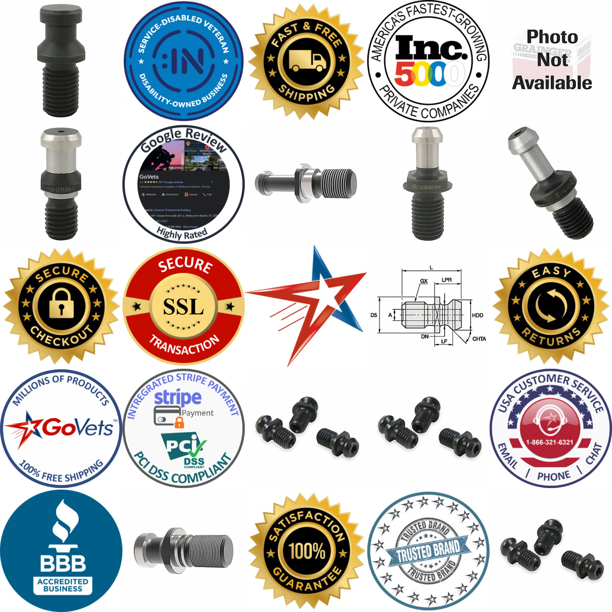 A selection of Retention Knobs products on GoVets