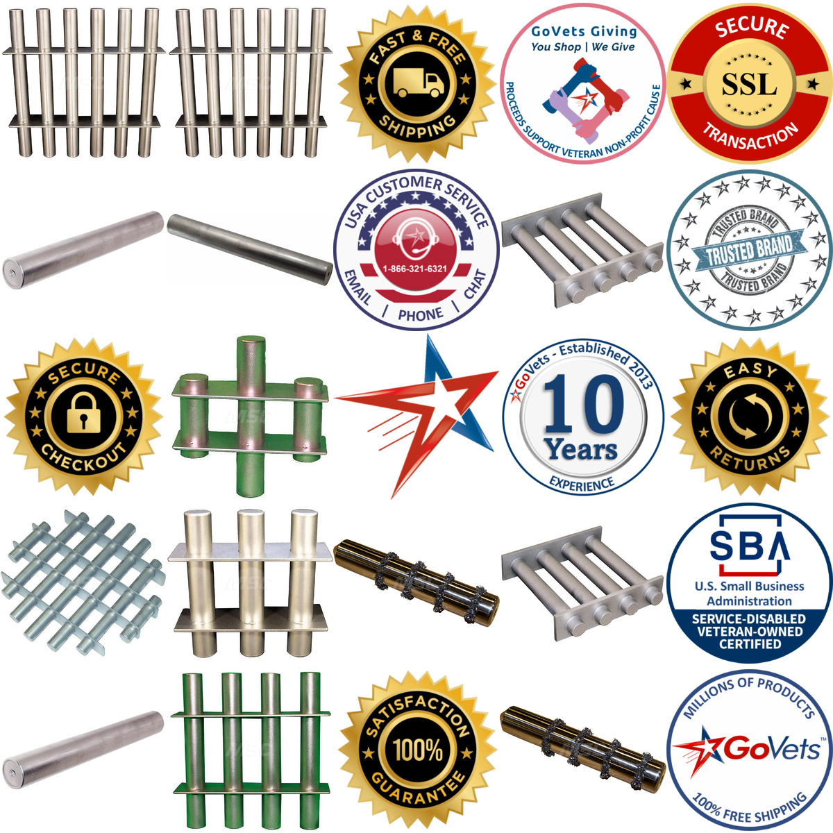 A selection of Magnetic Grate Separators and Rods products on GoVets