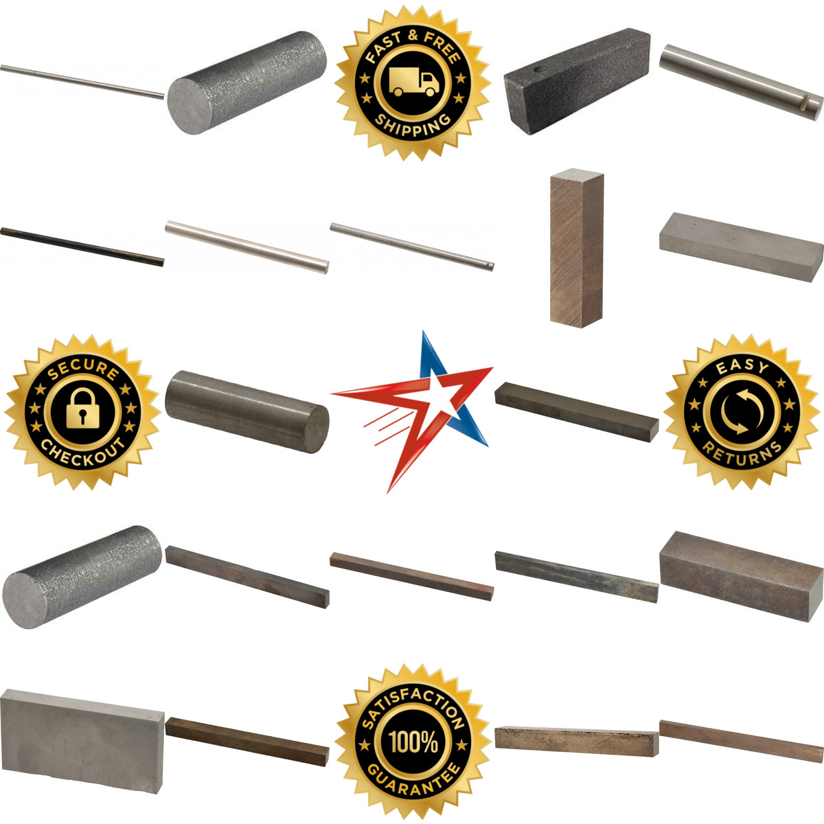 A selection of Alnico Round and Square Bar Magnets products on GoVets