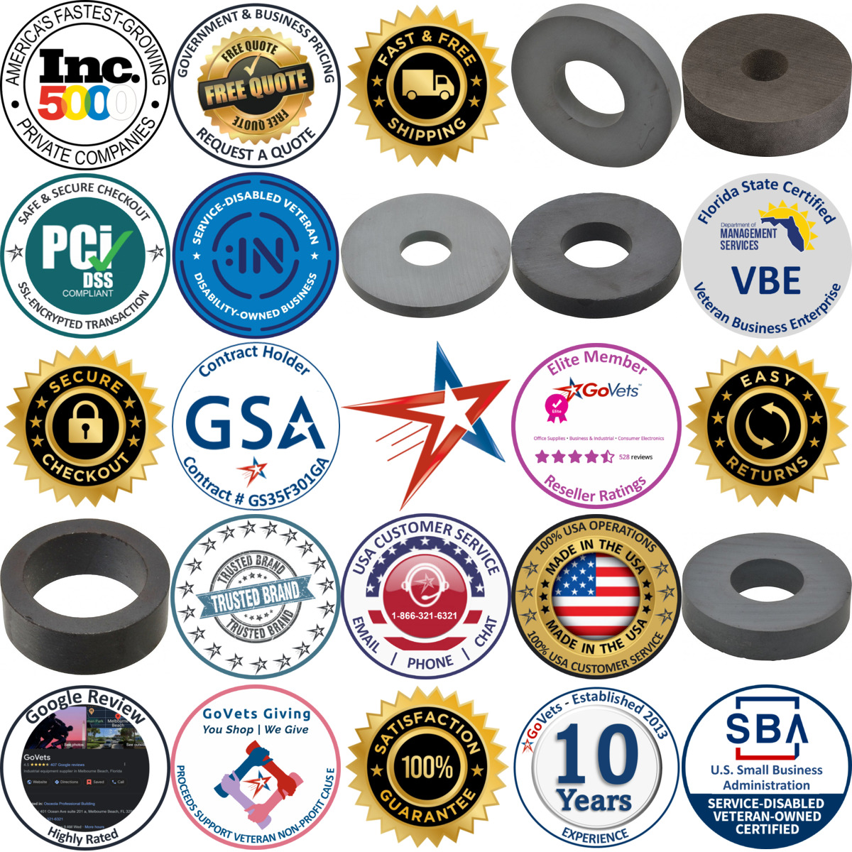 A selection of Ceramic Ring Magnets products on GoVets