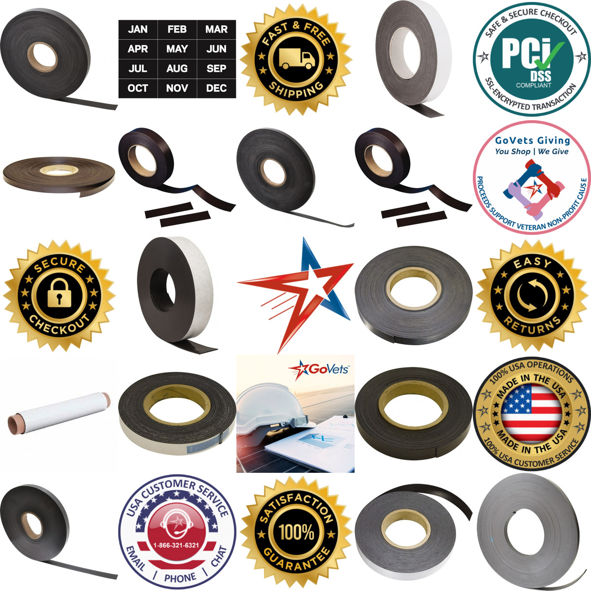 A selection of Flexible Magnetic Strips and Sheets products on GoVets