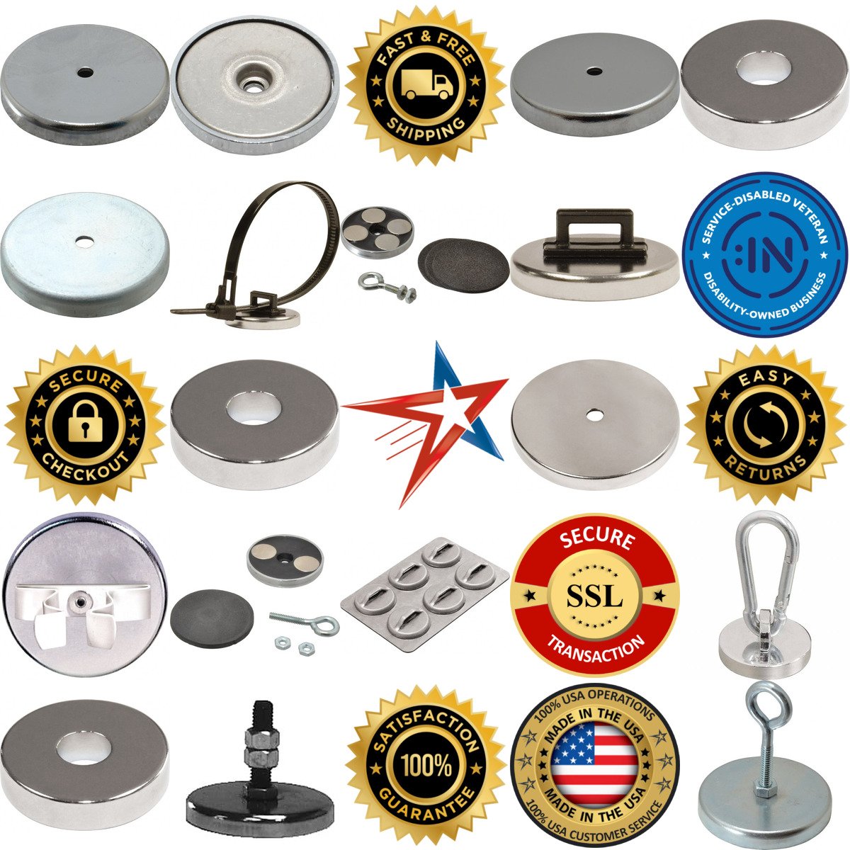 A selection of Rare Earth Cup Magnets products on GoVets