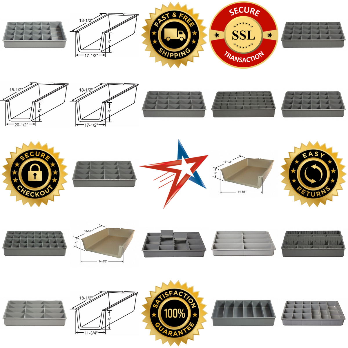 A selection of Compartmented Box Inserts products on GoVets