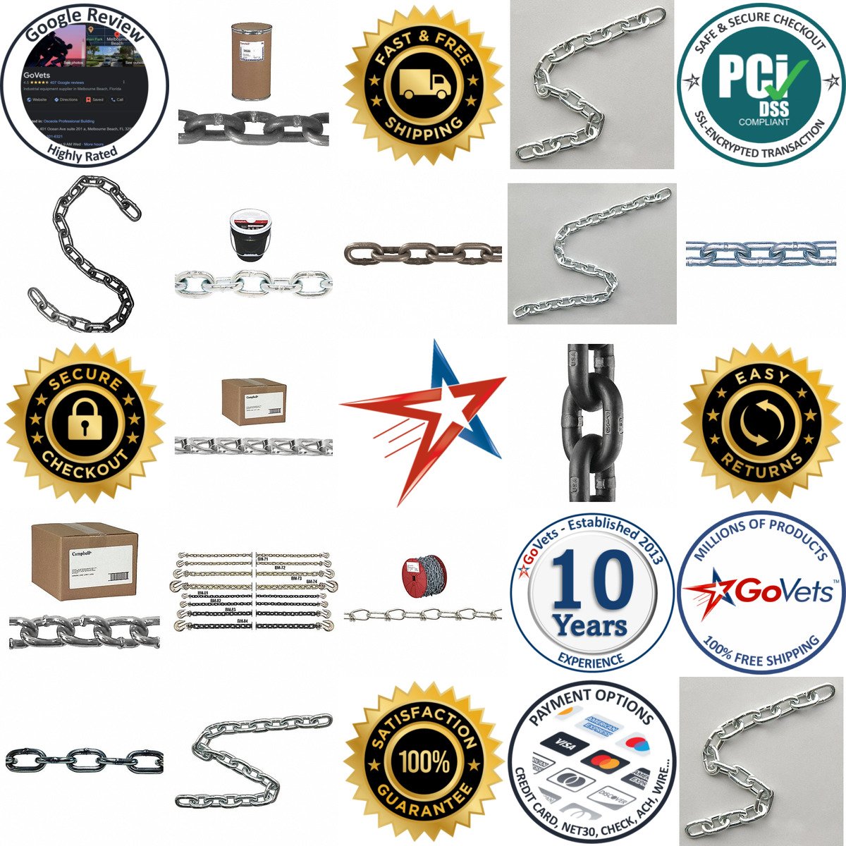 A selection of Chains products on GoVets