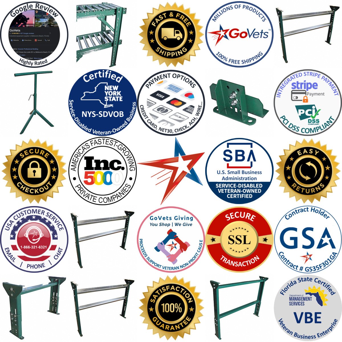 A selection of Conveyor Support Stands products on GoVets