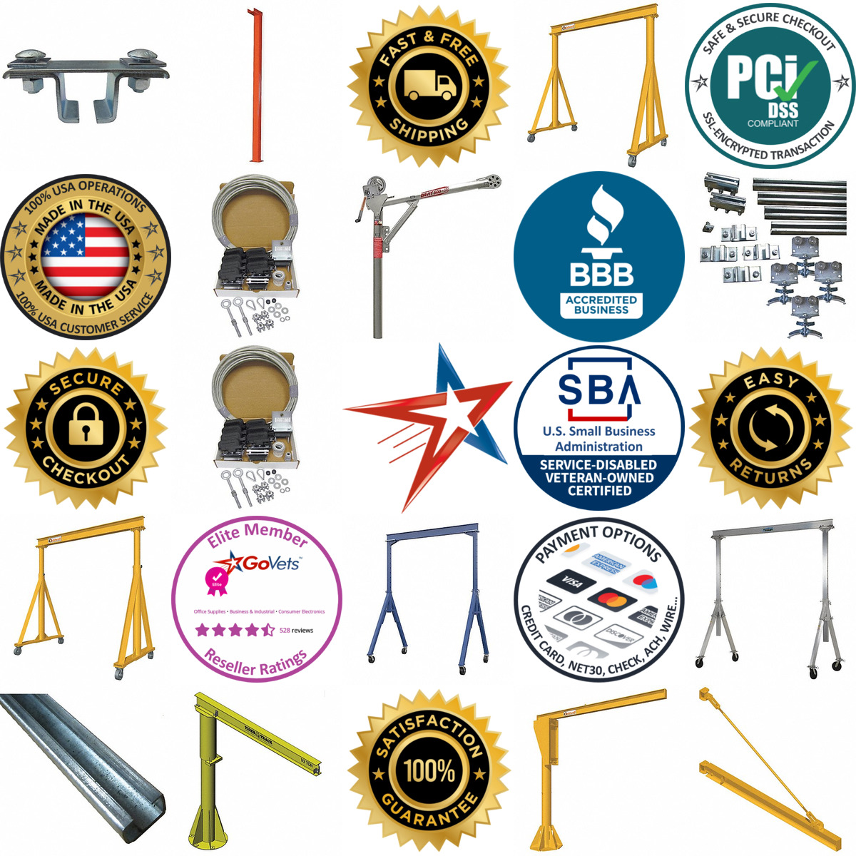 A selection of Cranes and Festoon Equipment products on GoVets