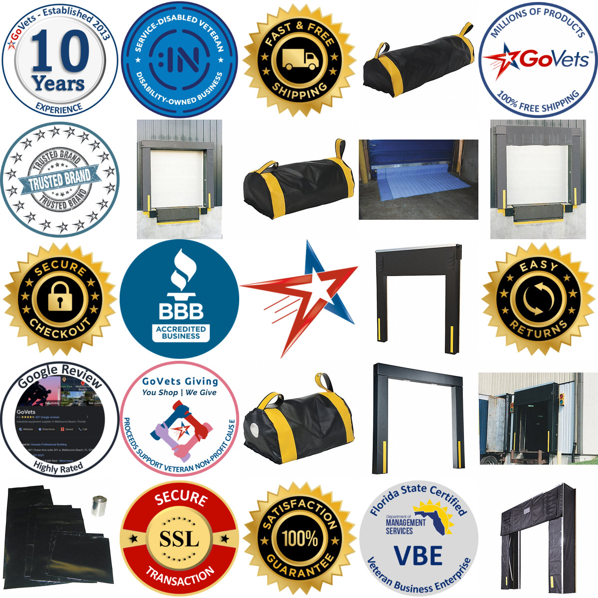 A selection of Dock Seals products on GoVets