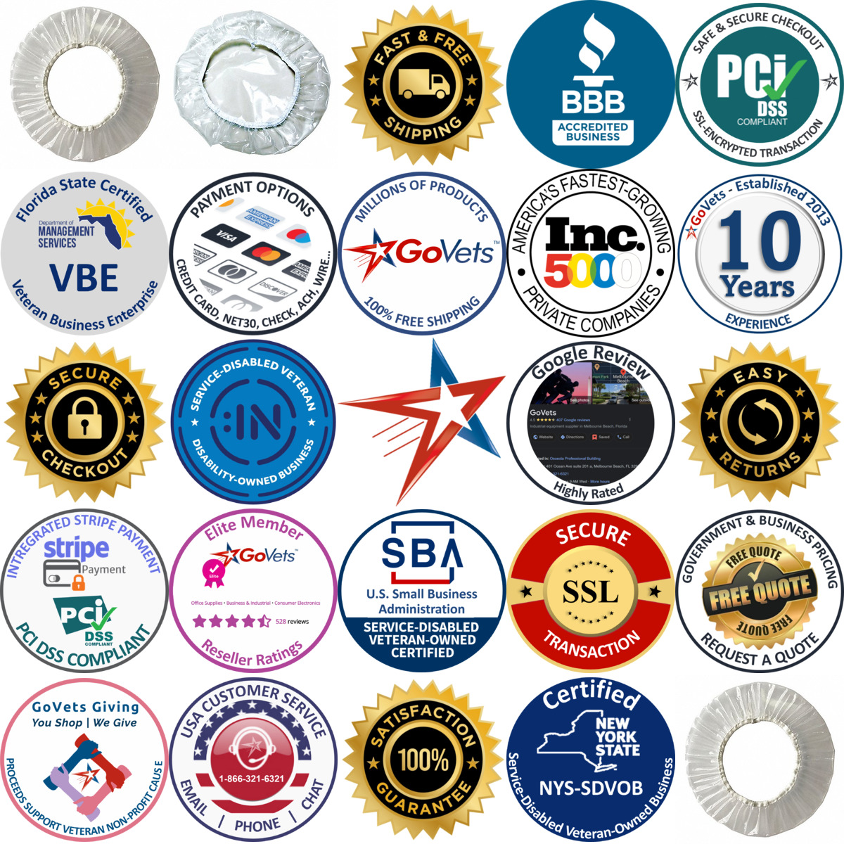 A selection of Drum Elastic Cap Covers products on GoVets