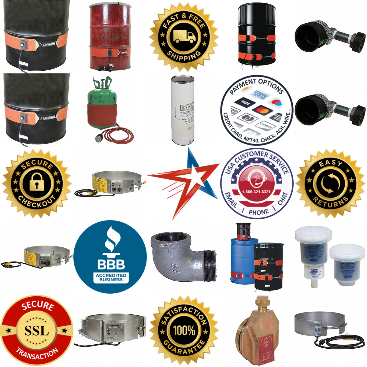 A selection of Drum and Pail Strap Heaters products on GoVets