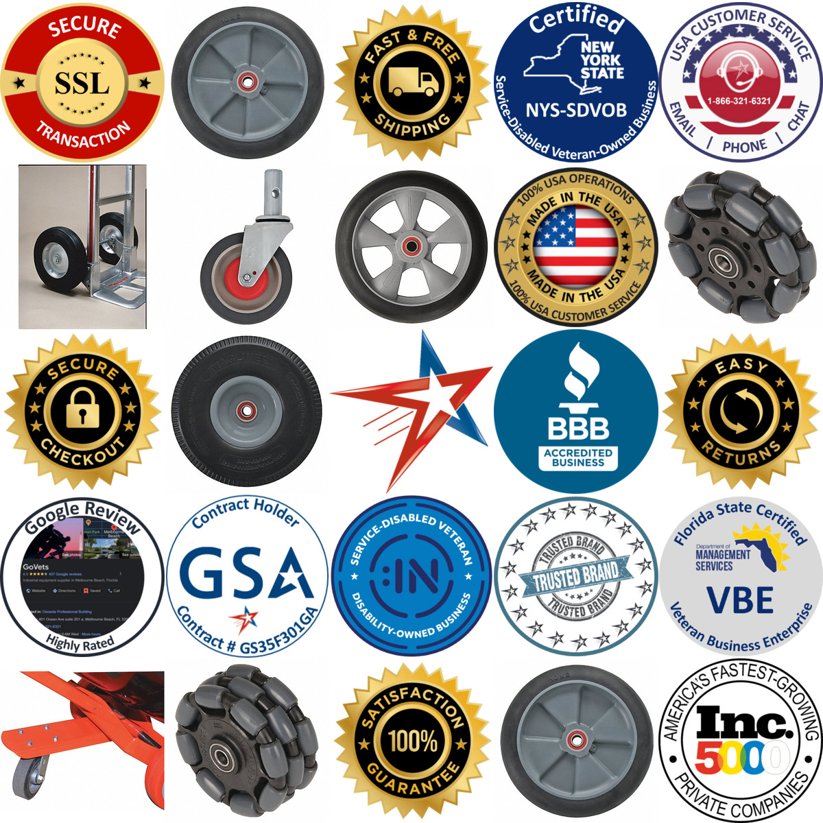 A selection of Hand Truck Replacement Parts products on GoVets