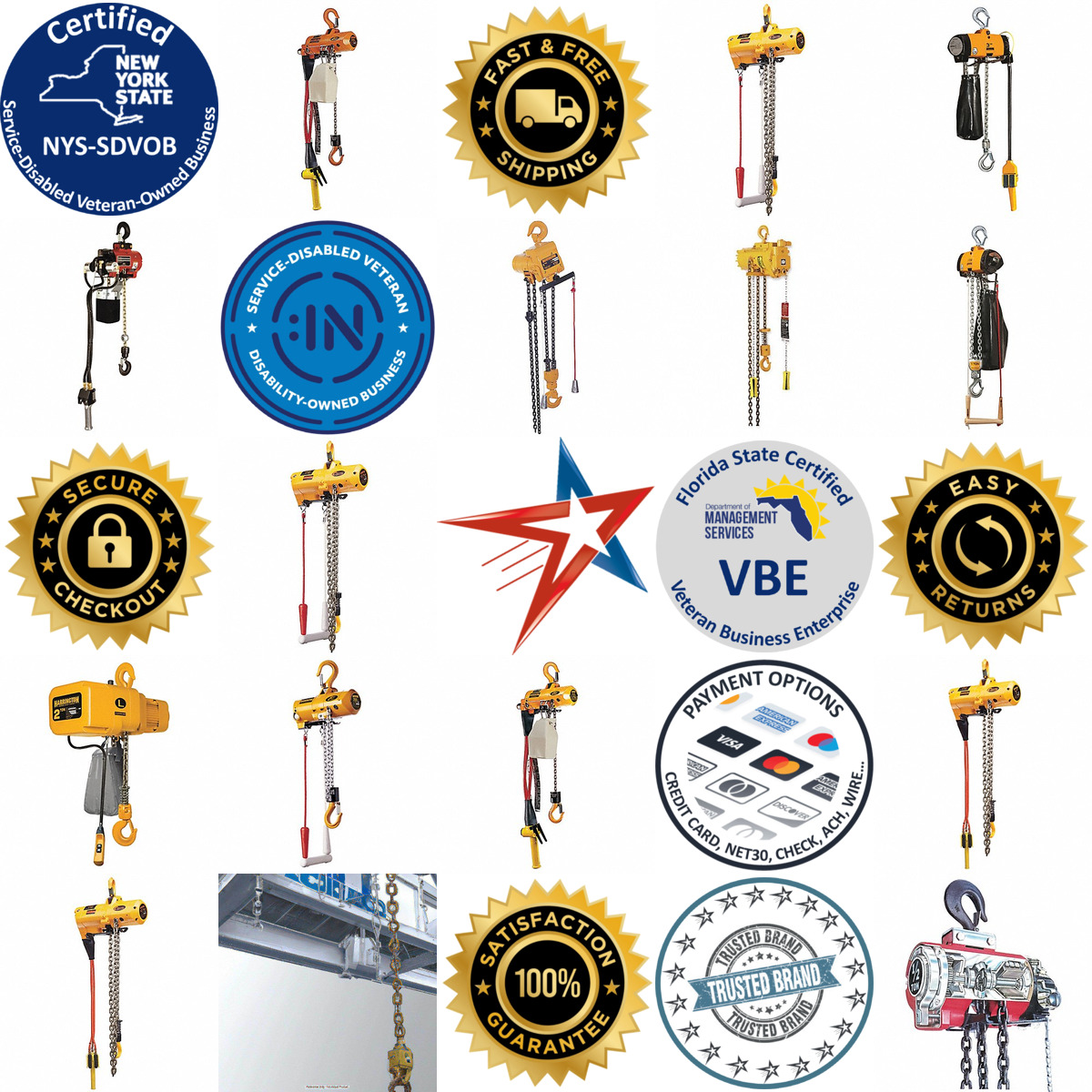 A selection of Air Chain Hoists products on GoVets