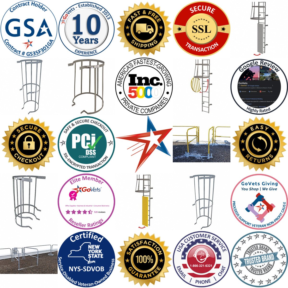 A selection of Ladder Safety Cages products on GoVets