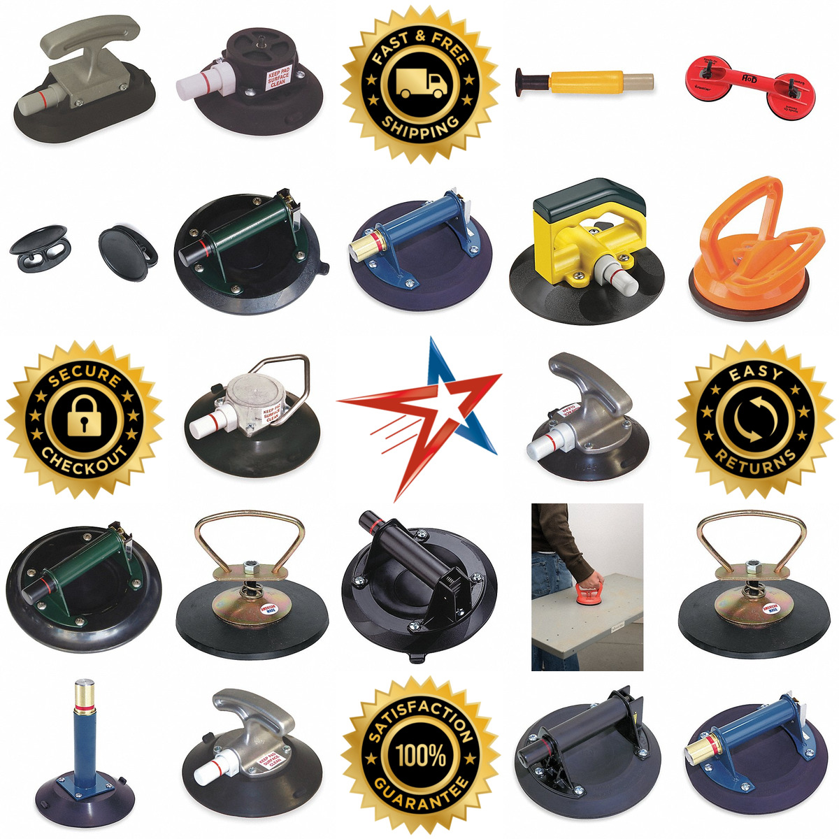 A selection of Manual Lifting and Mounting Suction Cups products on GoVets