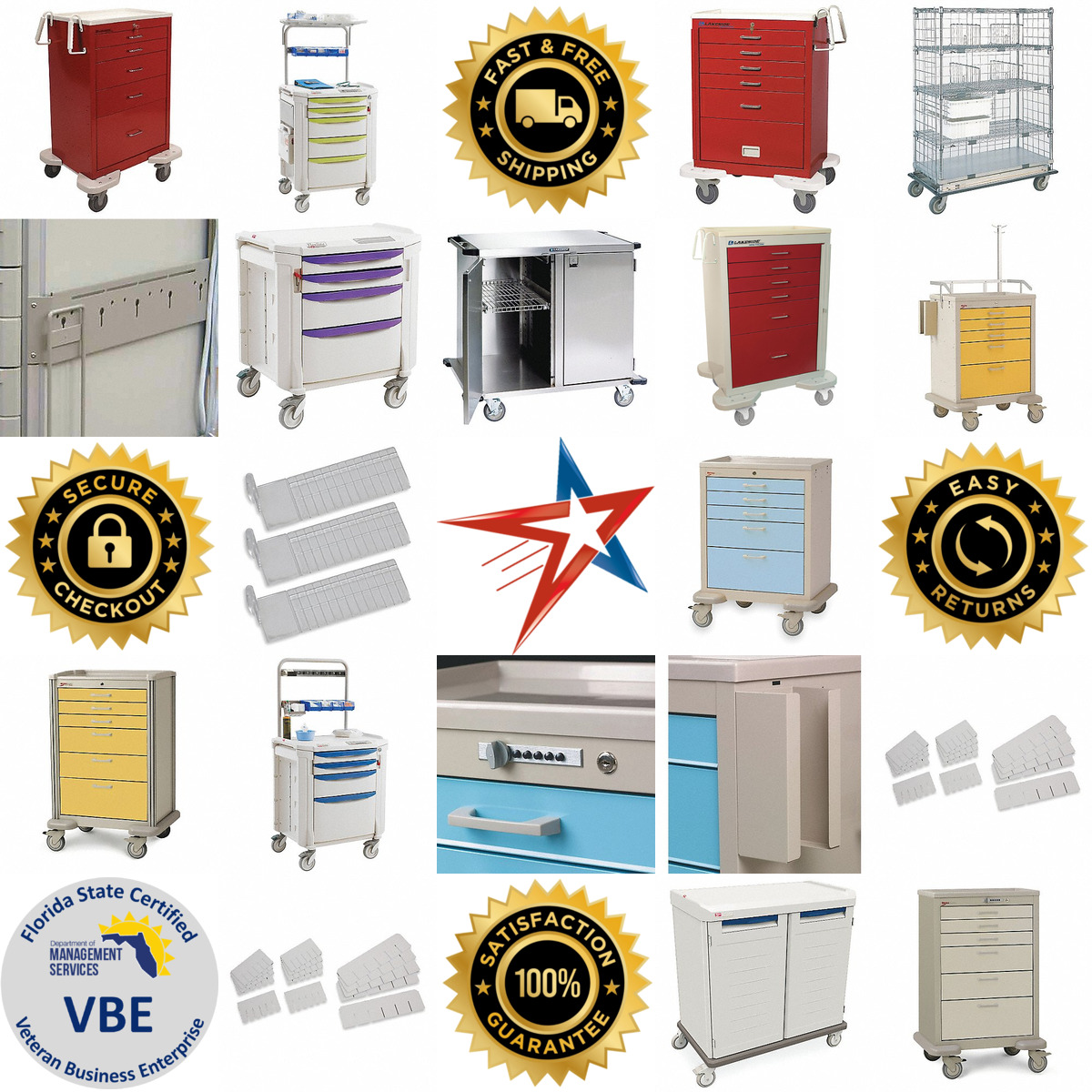 A selection of Medical Carts and Accessories products on GoVets