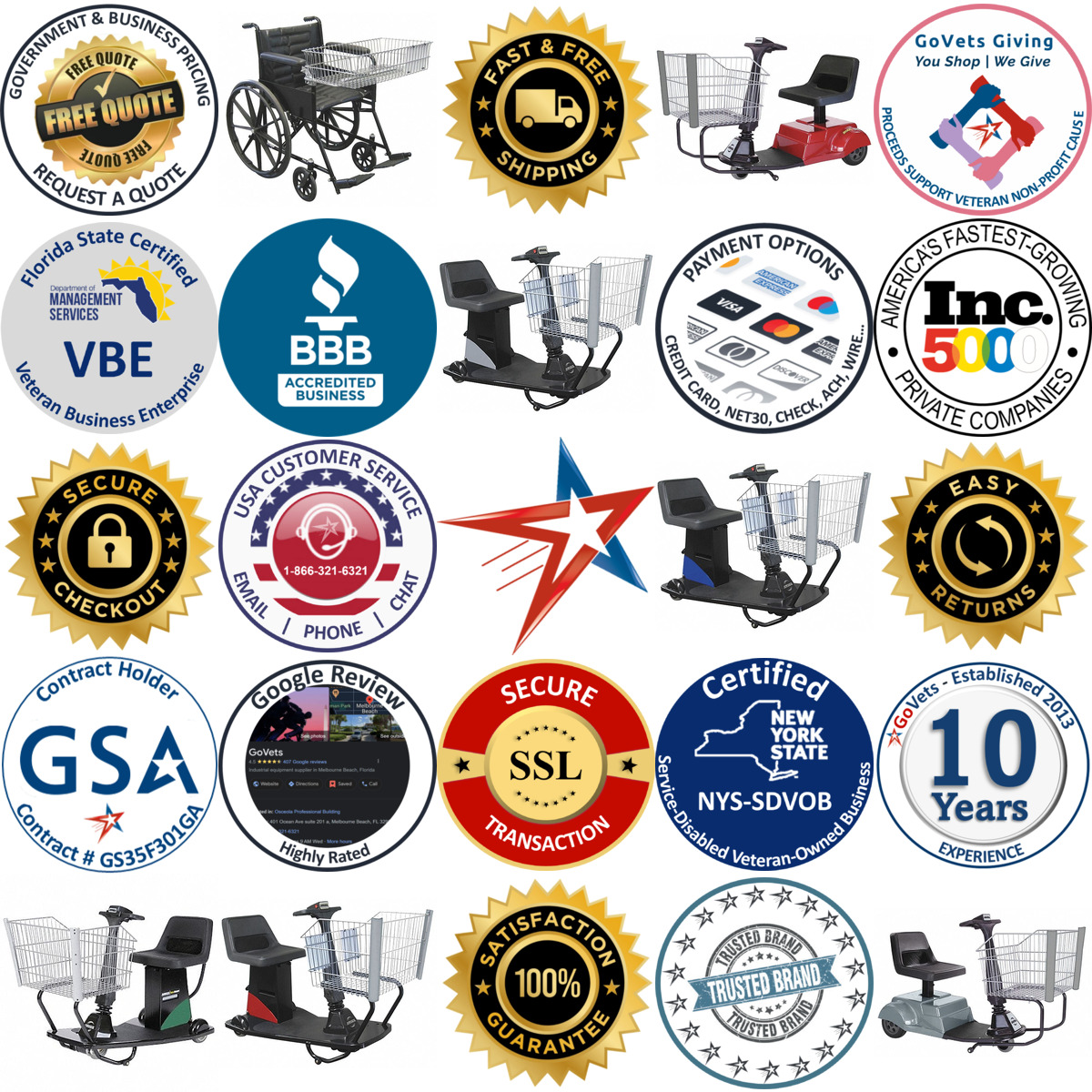 A selection of Handicap Carts products on GoVets