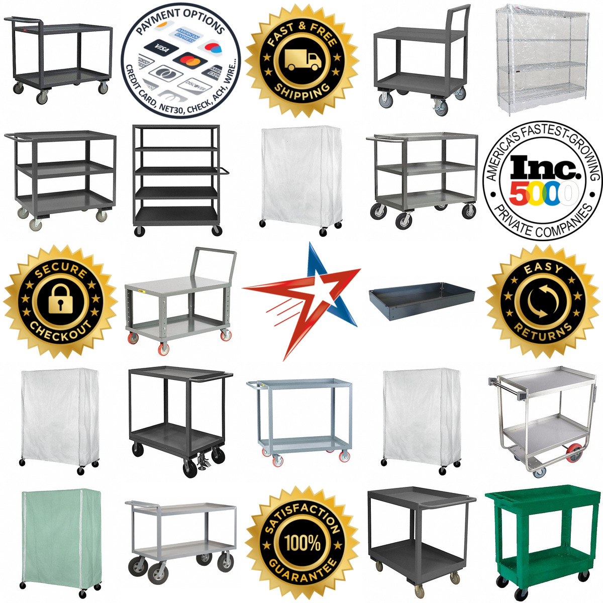 A selection of Shelf and Utility Carts products on GoVets